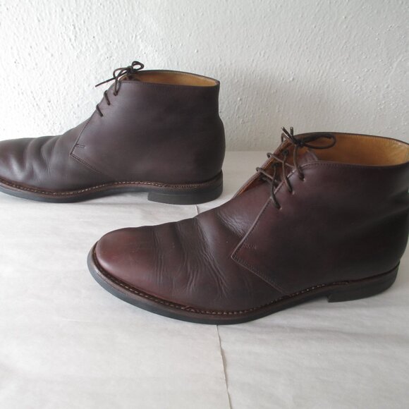 Charles Tyrwhitt Chukka Boots 9.5 D Lace Up Brown Leather Made in England Vibram main image 5